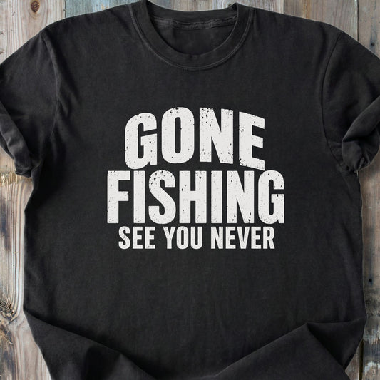 Gone Fishing - Premium Heavyweight Tee