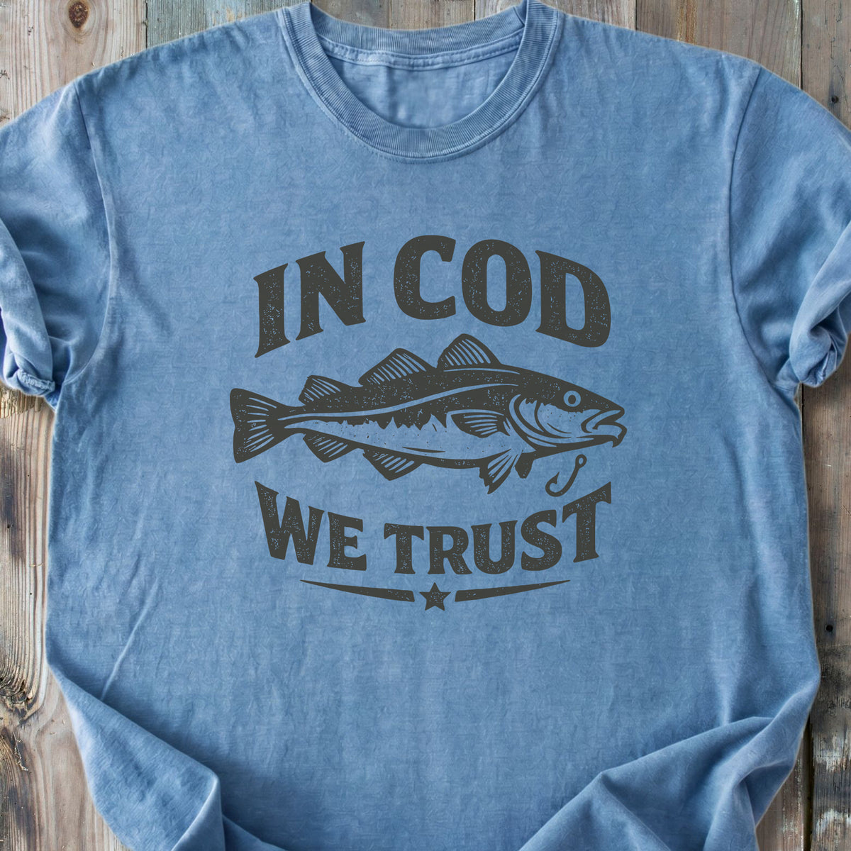 In Cod We Trust - Premium Heavyweight Tee