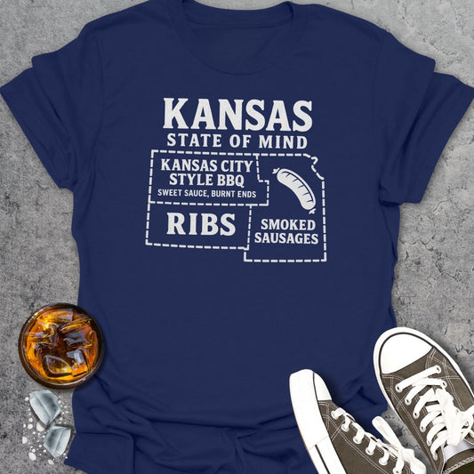 Kansas BBQ Map T-Shirt