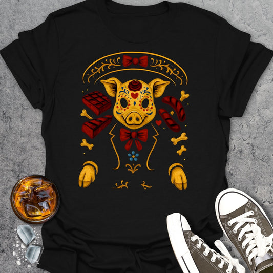 Day of the Dead Pig Skull T-Shirt