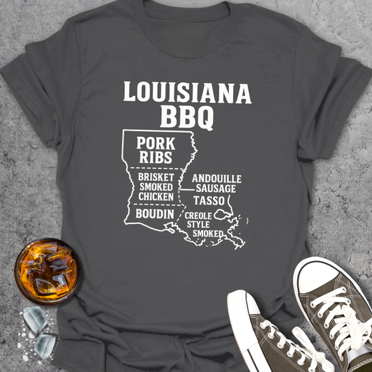 Louisiana BBQ Map T-Shirt