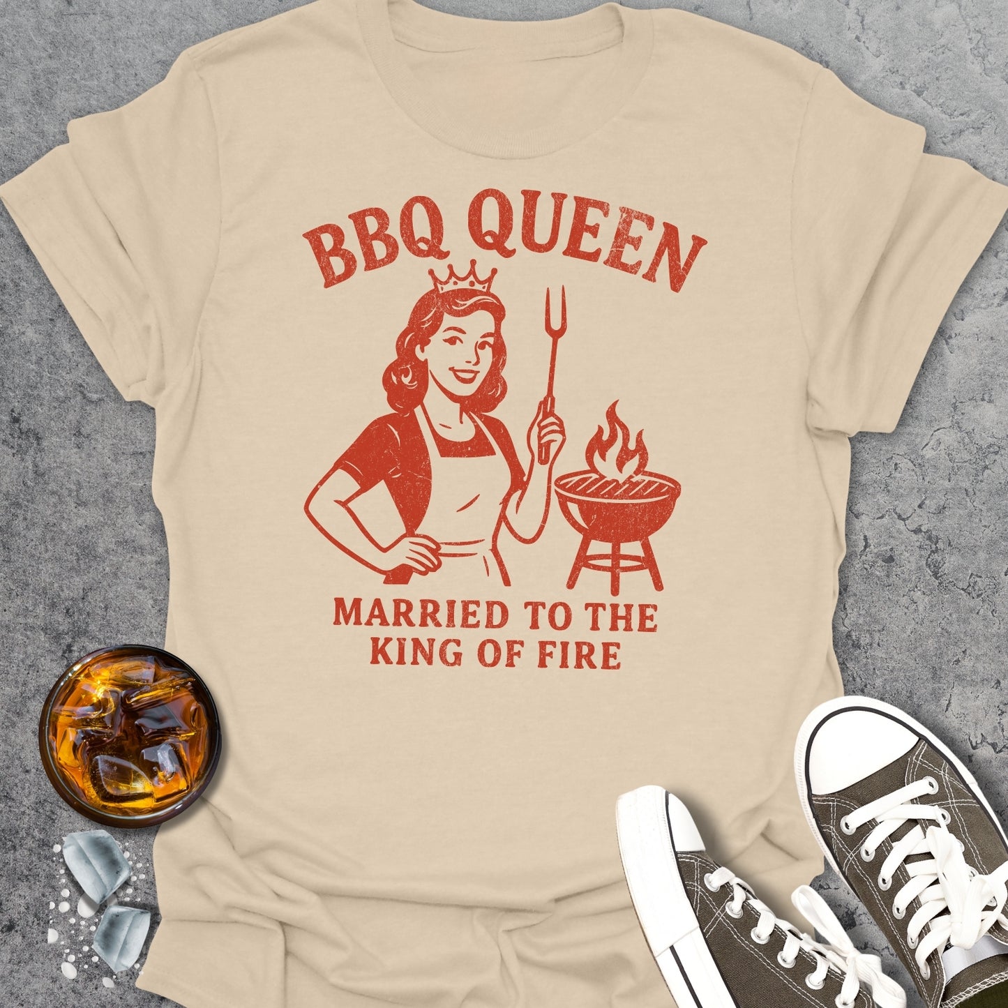 BBQ Queen - Married To The King Of Fire 2 T-Shirt