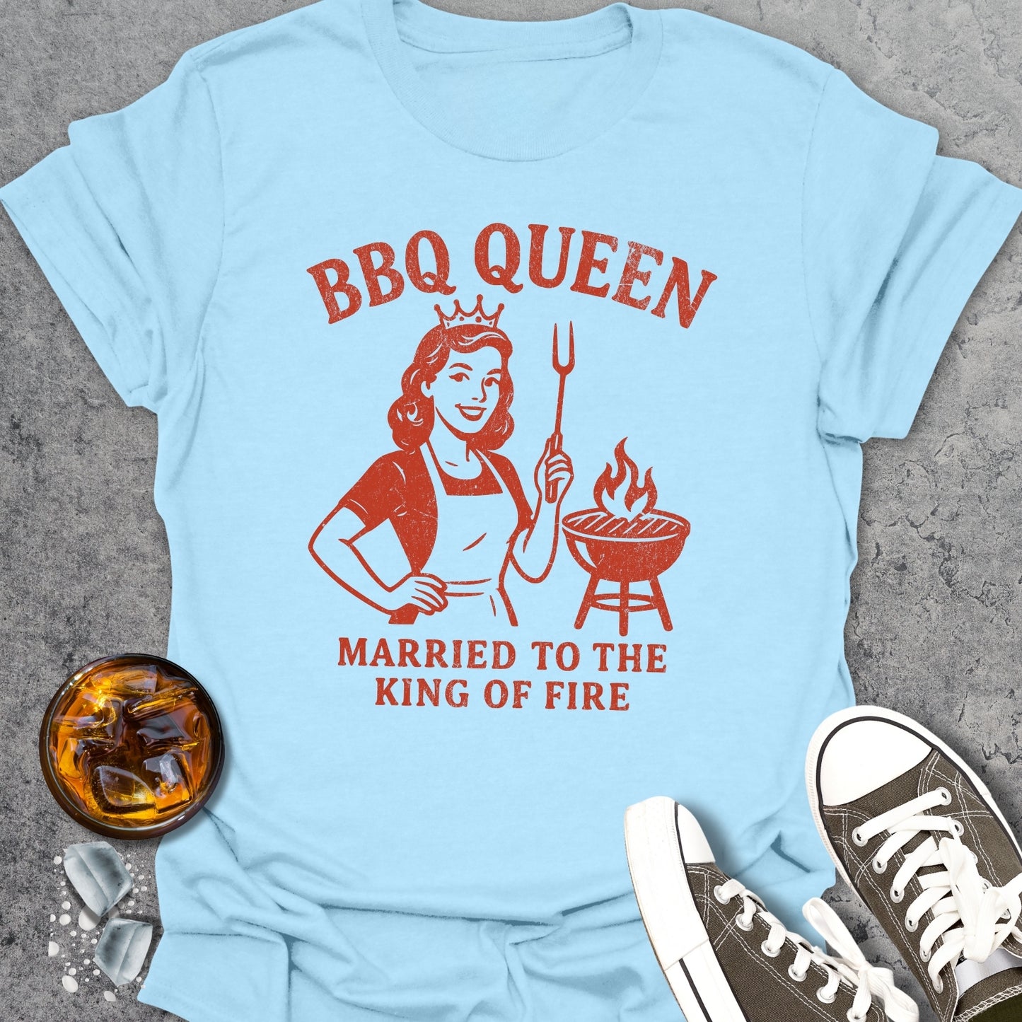 BBQ Queen - Married To The King Of Fire 2 T-Shirt