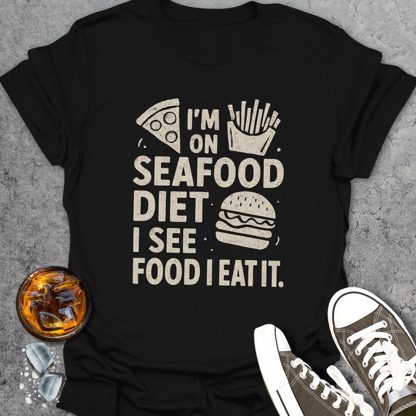 Seafood Diet Funny T-Shirt