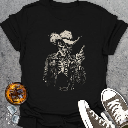 Cool Skeleton Cowboy T-Shirt