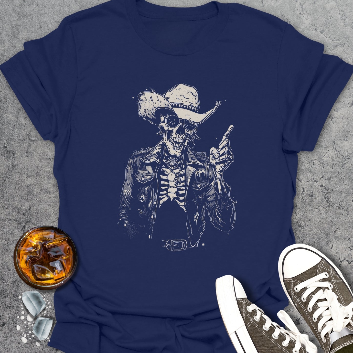 Cool Skeleton Cowboy T-Shirt