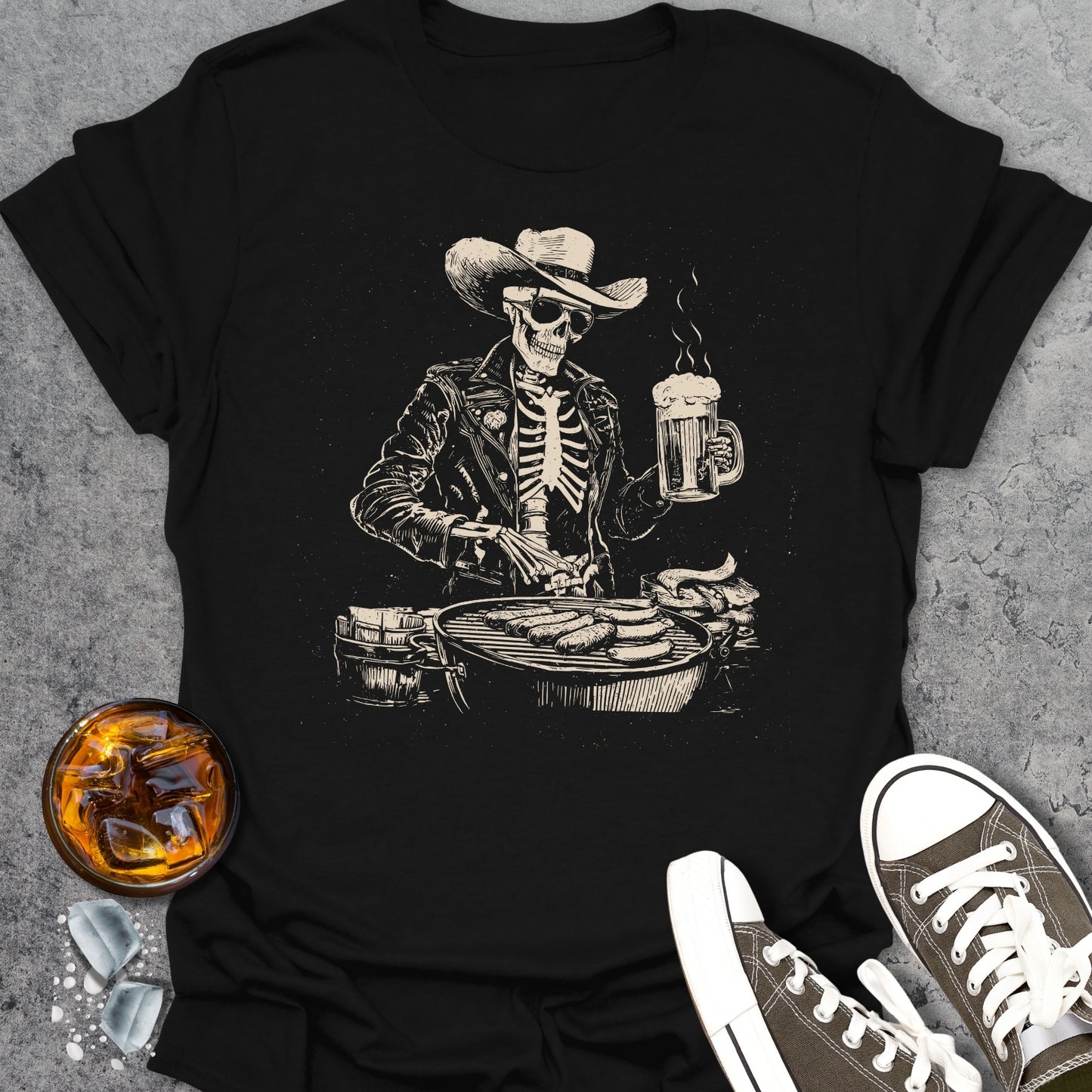 Grilling Skeleton T-Shirt