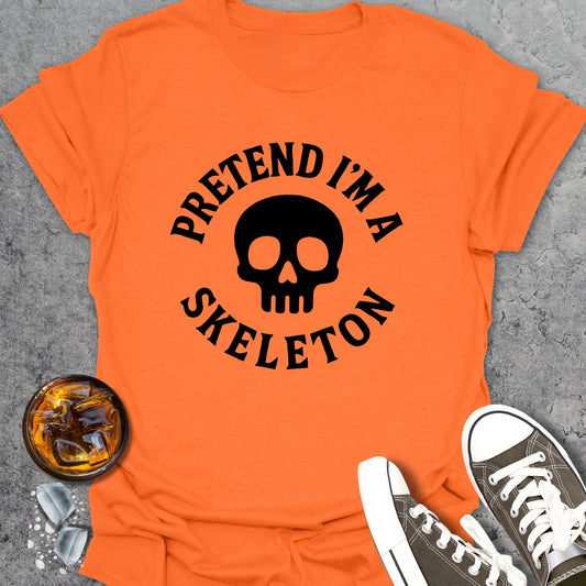 Lazy Skeleton Halloween T-Shirt