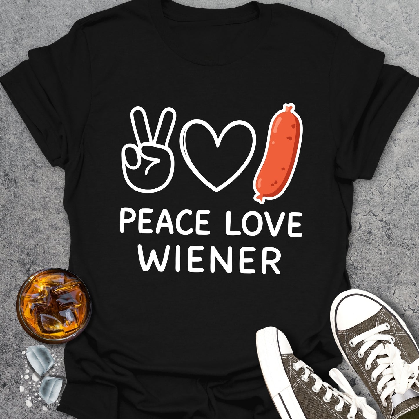 Peace Love Wieners T-Shirt