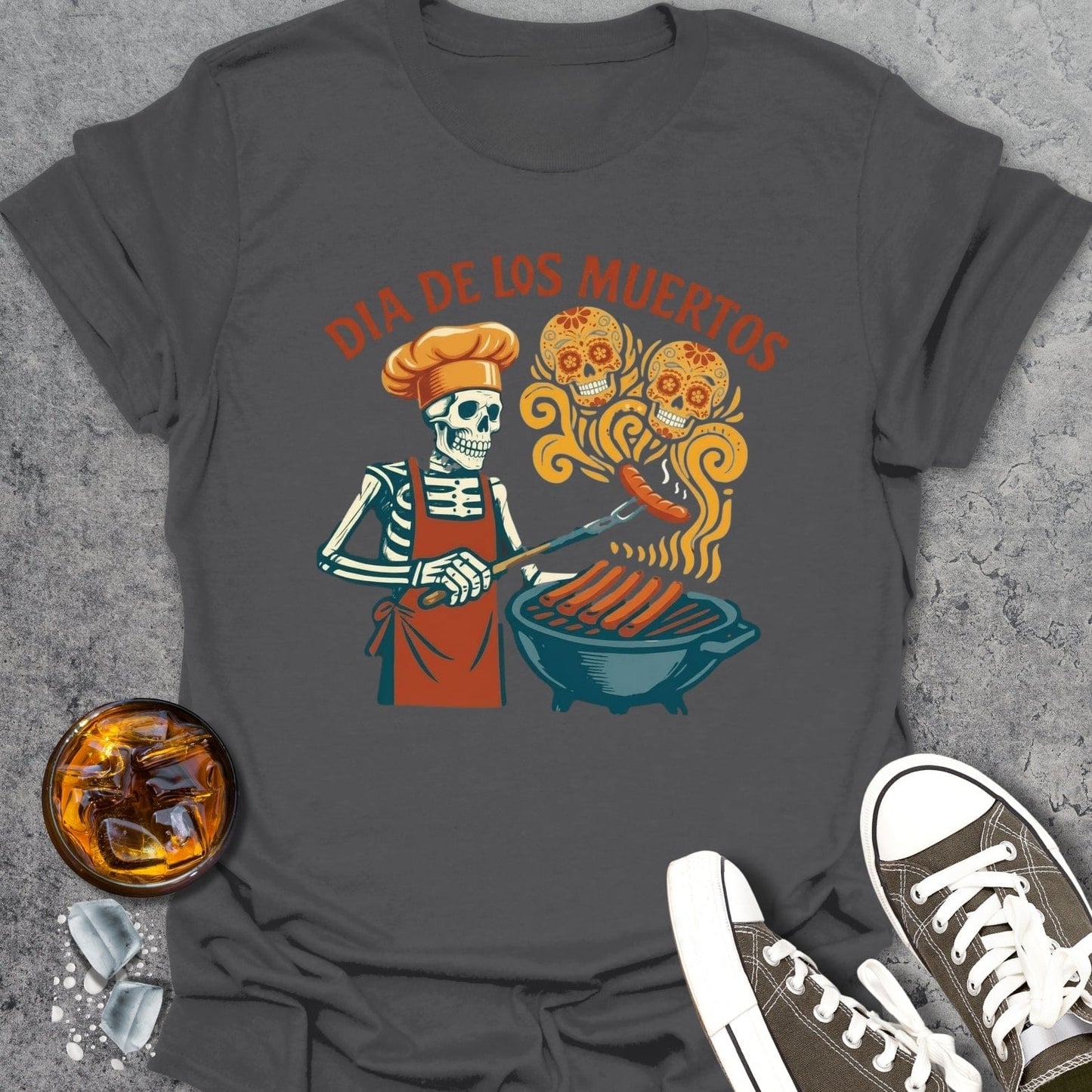 Vintage Grilling Skeleton T-shirt