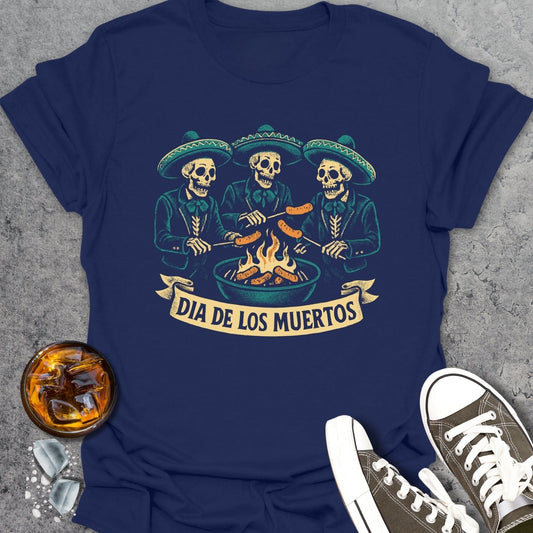 Skeletal Mariachis BBQ T-shirt