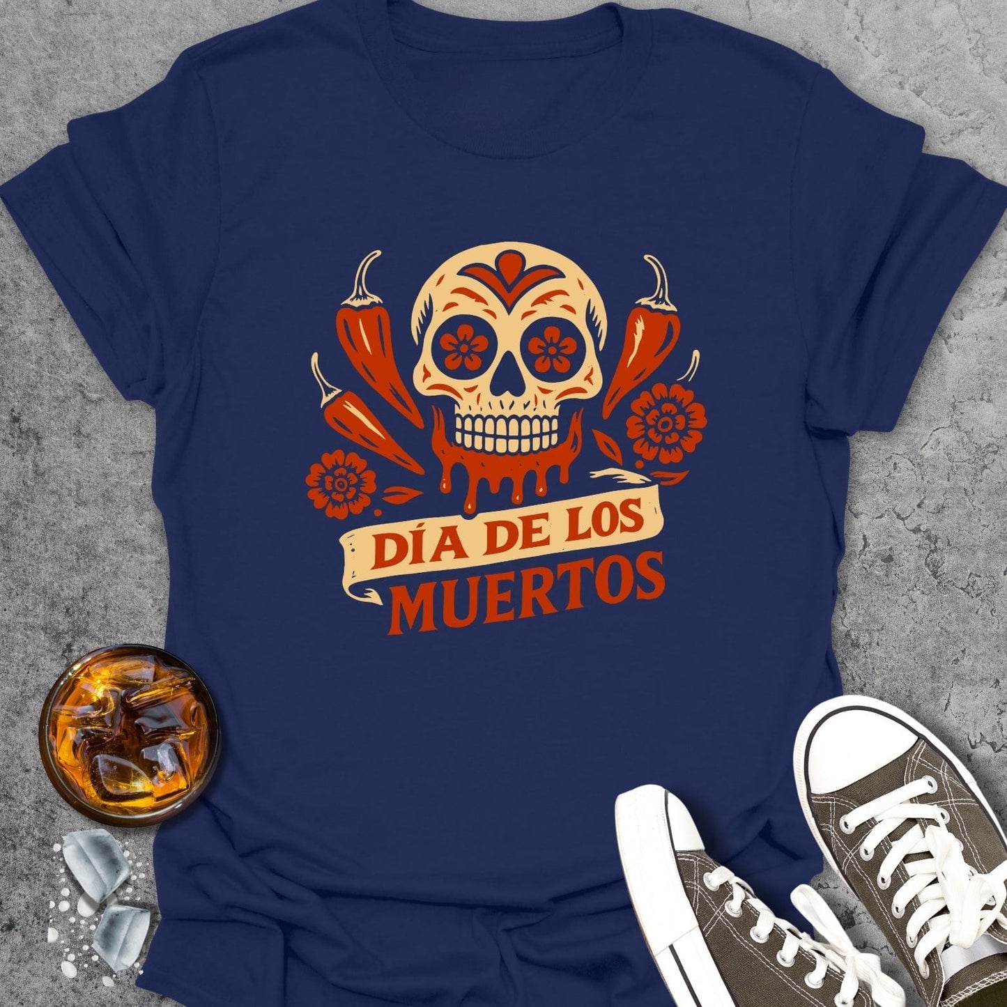 Fiery Sugar Skull T-shirt