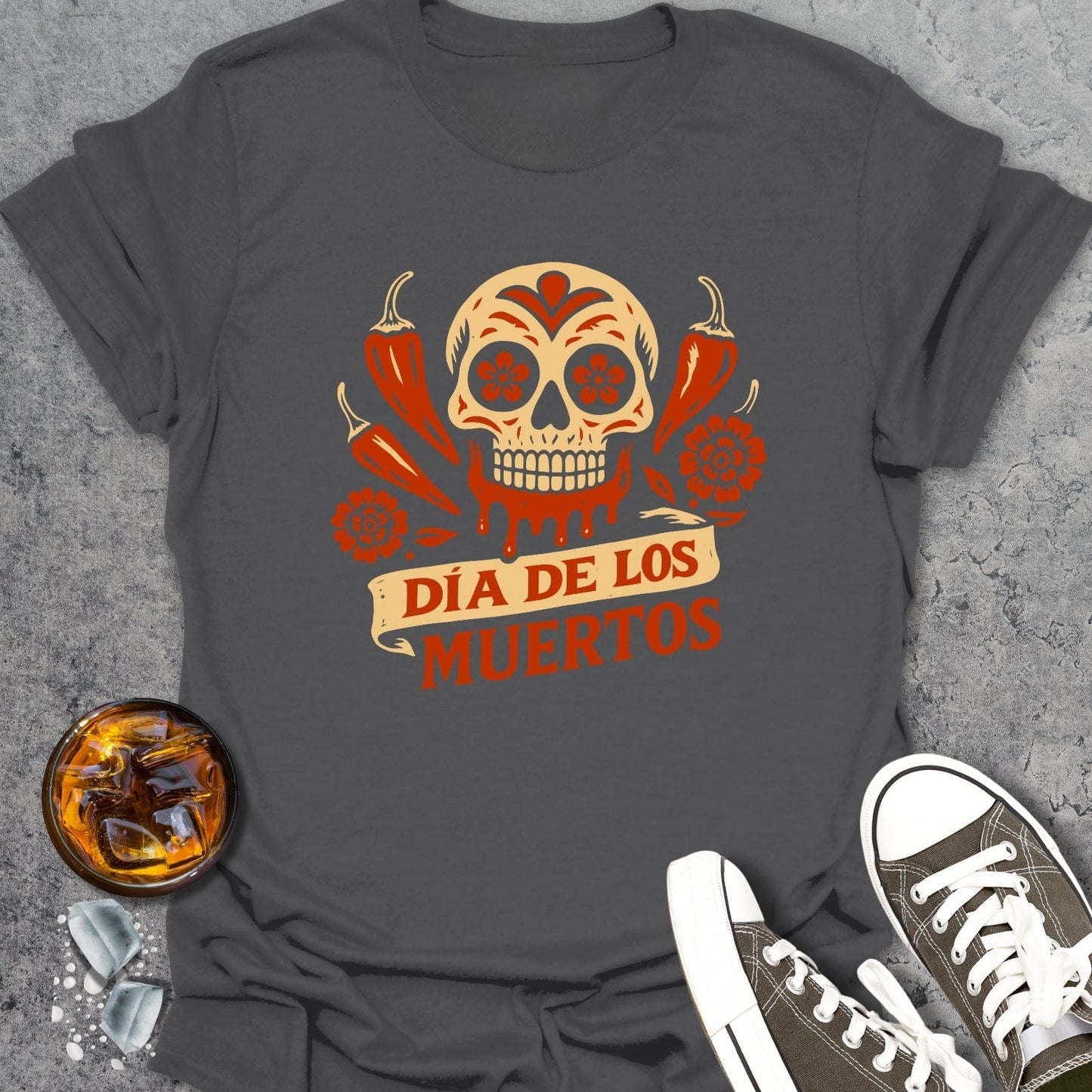 Fiery Sugar Skull T-shirt