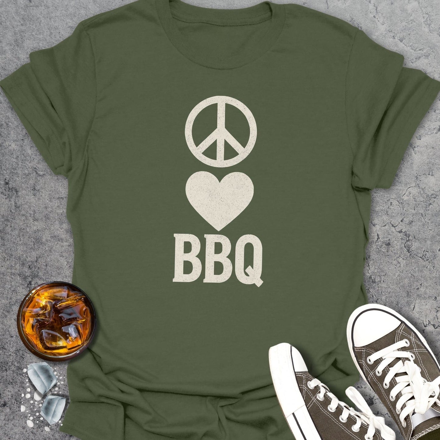 Peace Love And BBQ T-shirt