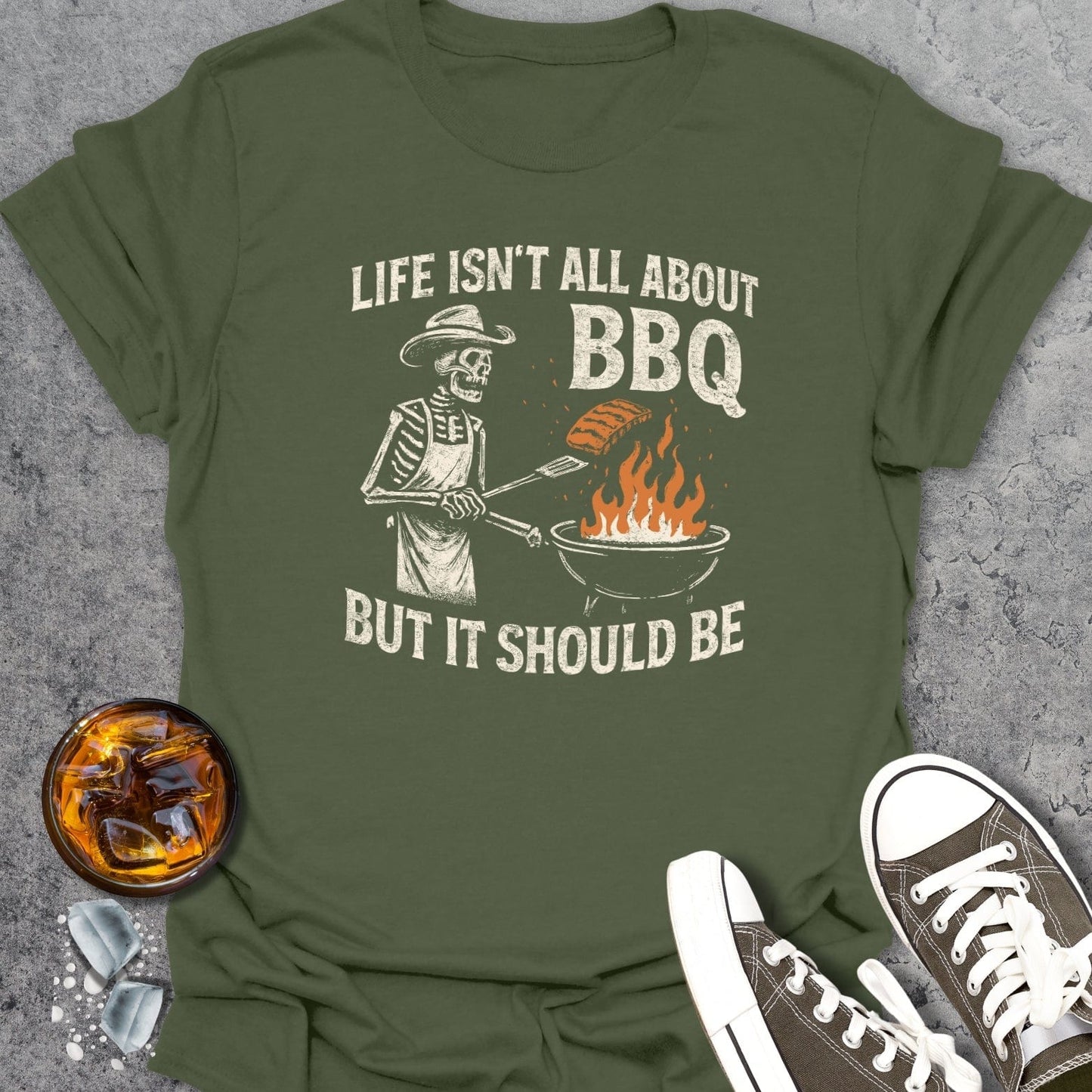 Skeleton Grillmaster T-shirt