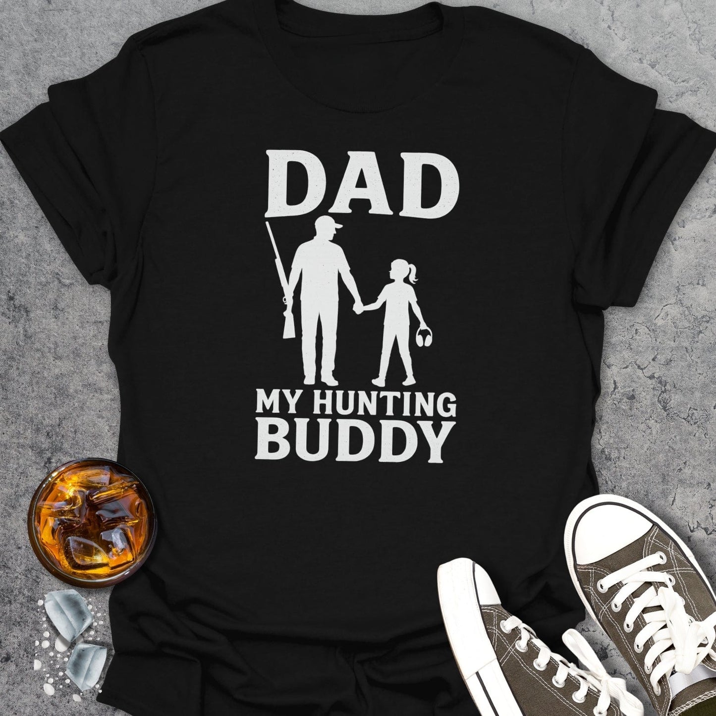 Dad My Hunting Buddy Girl T-shirt
