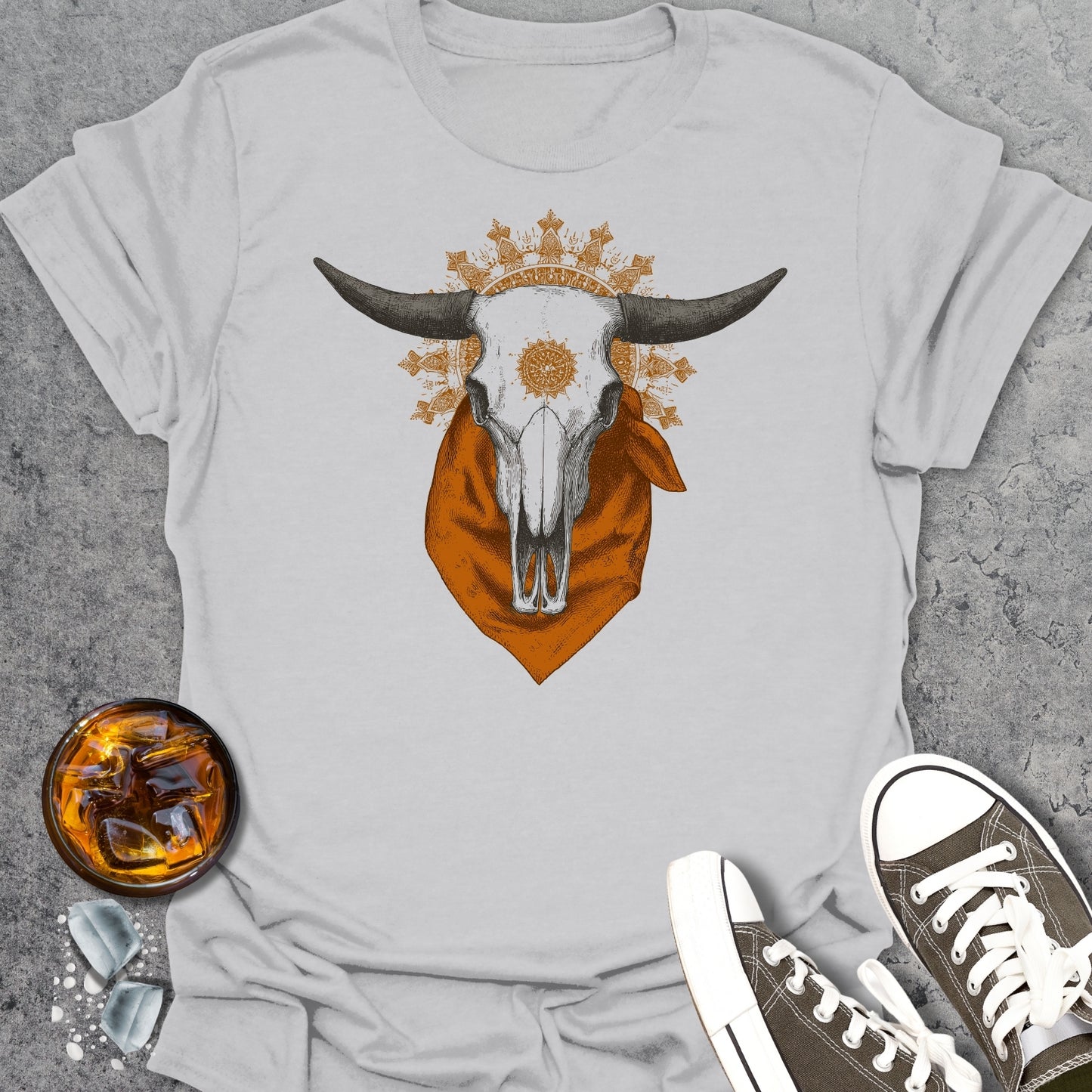 Bandana Skull Western T-shirt