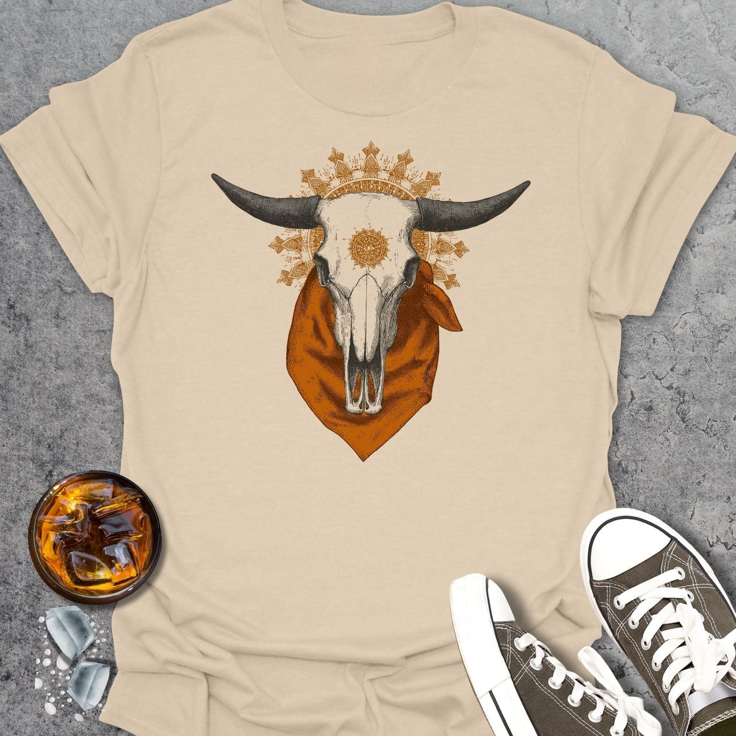 Bandana Skull Western T-shirt