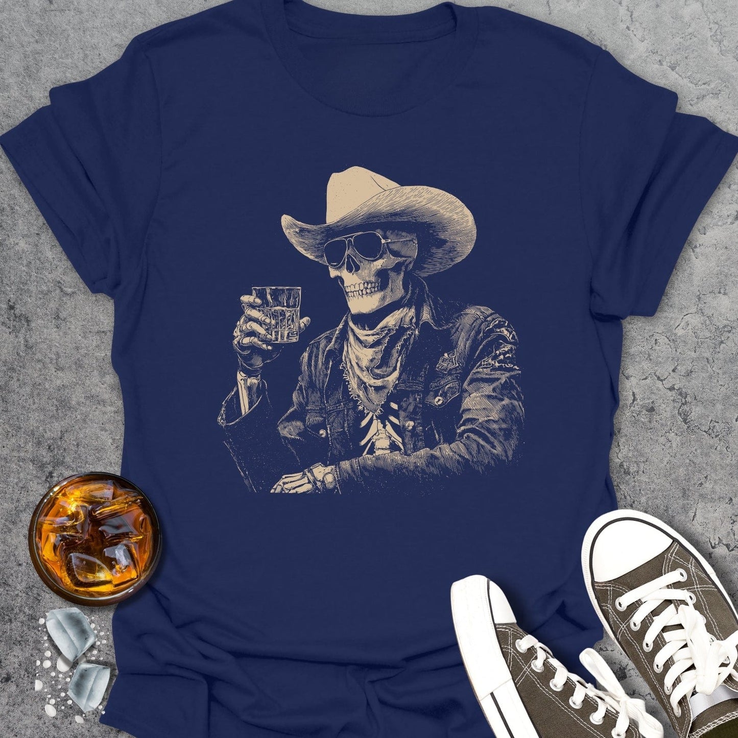 Cheers Skeleton Cowboy T-shirt