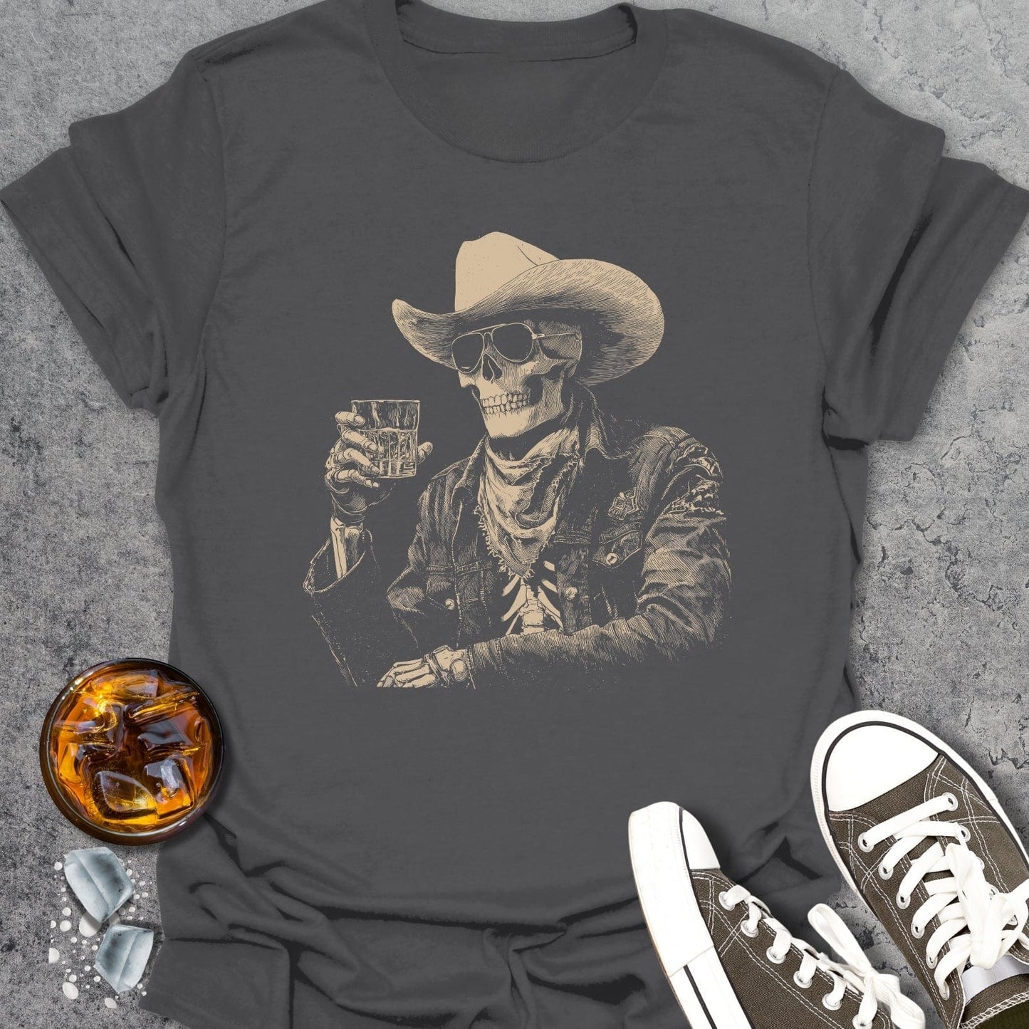 Cheers Skeleton Cowboy T-shirt