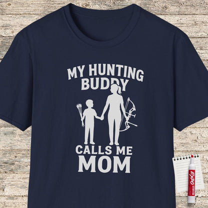 My Hunting Buddy Calls Me Mom Boy Bow T-shirt