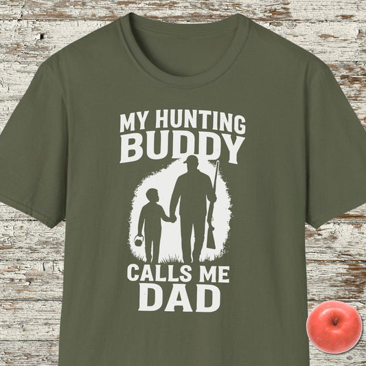 My Hunting Buddy Calls Me Dad Boy Gun T-shirt