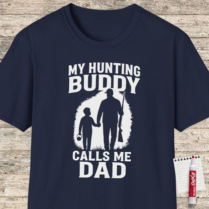 My Hunting Buddy Calls Me Dad Boy Gun T-shirt
