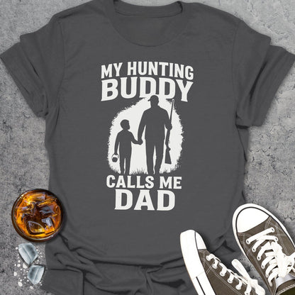 My Hunting Buddy Calls Me Dad Boy Gun T-shirt