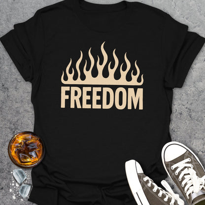 Rustic Flame Freedom Graphic - T-Shirt