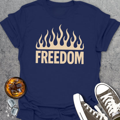 Rustic Flame Freedom Graphic - T-Shirt