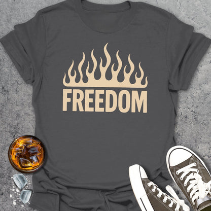 Rustic Flame Freedom Graphic - T-Shirt