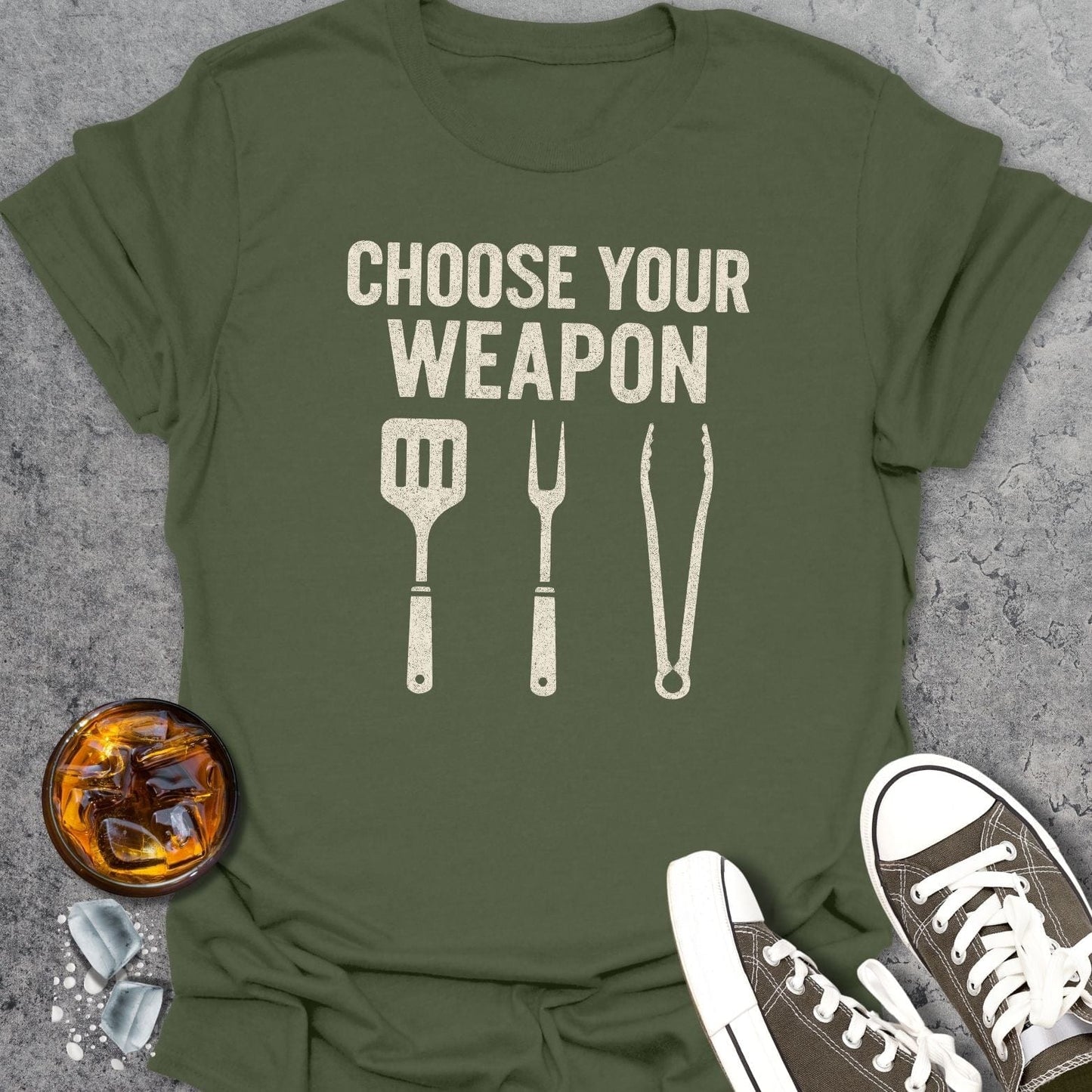 Choose Your Weapon BBQ T-Shirt