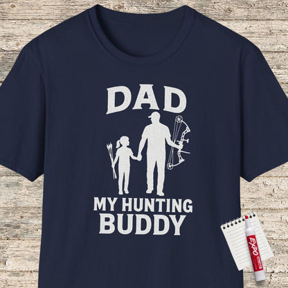 Dad My Hunting Buddy Girl Bow T-Shirt