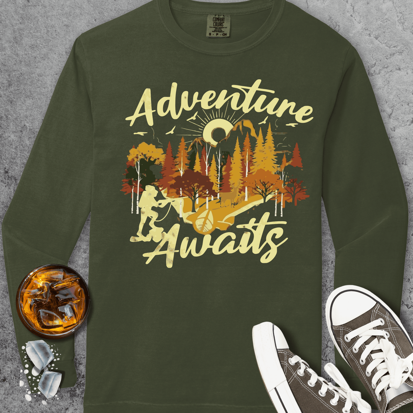 Adventure Awaits Comfort Colors Long-Sleeve