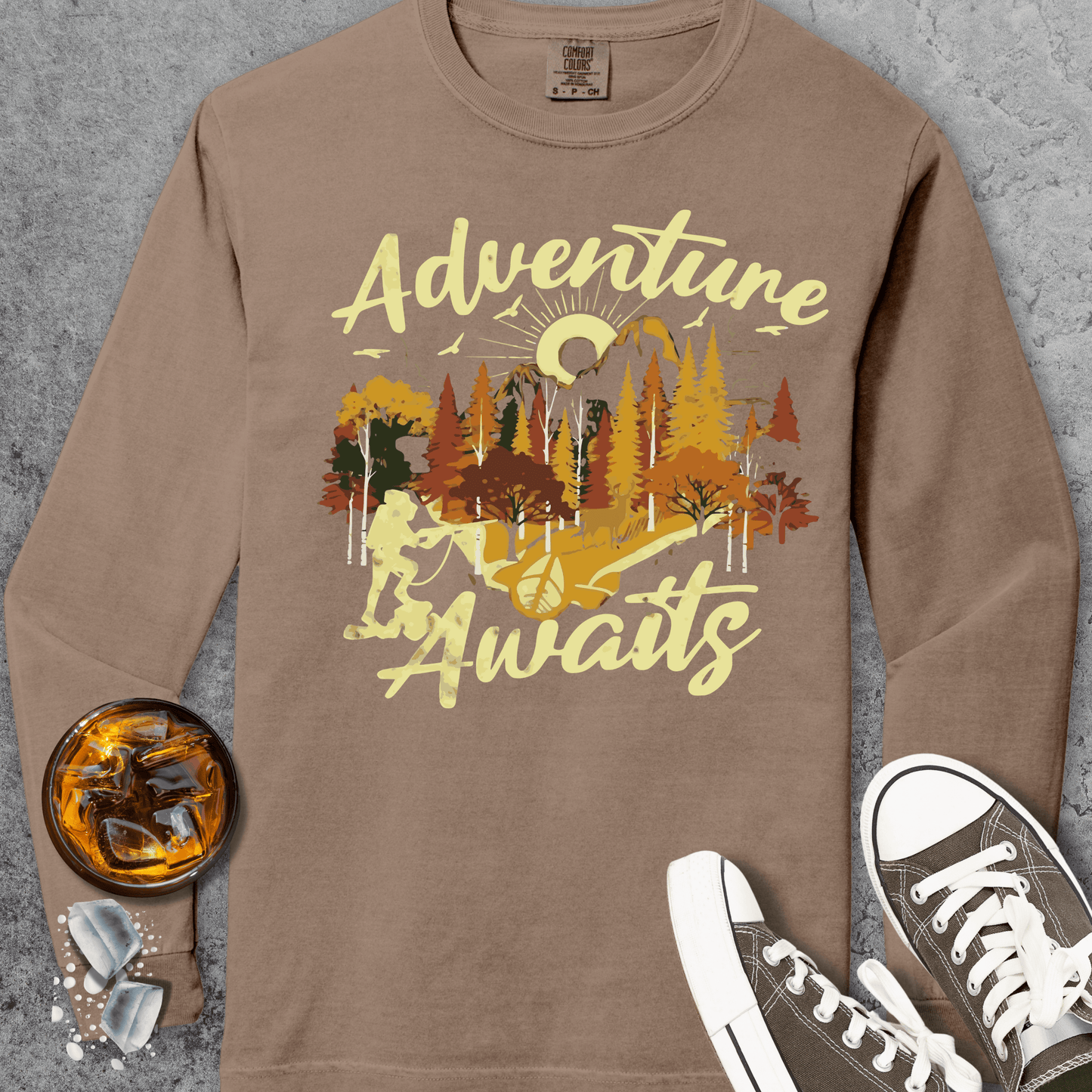 Adventure Awaits Comfort Colors Long-Sleeve