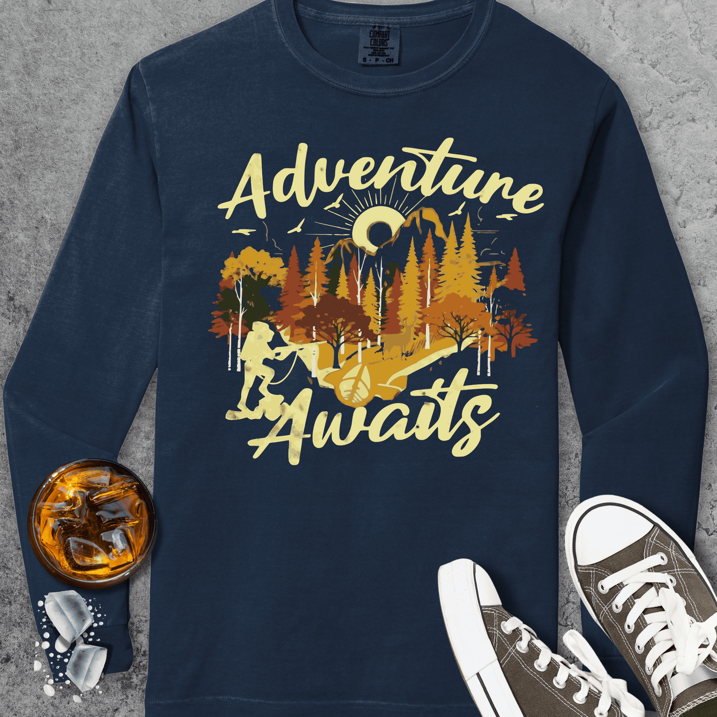 Adventure Awaits Comfort Colors Long-Sleeve