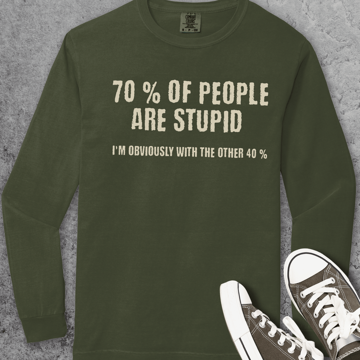 70% Of People Comfort Colors Long-Sleeve
