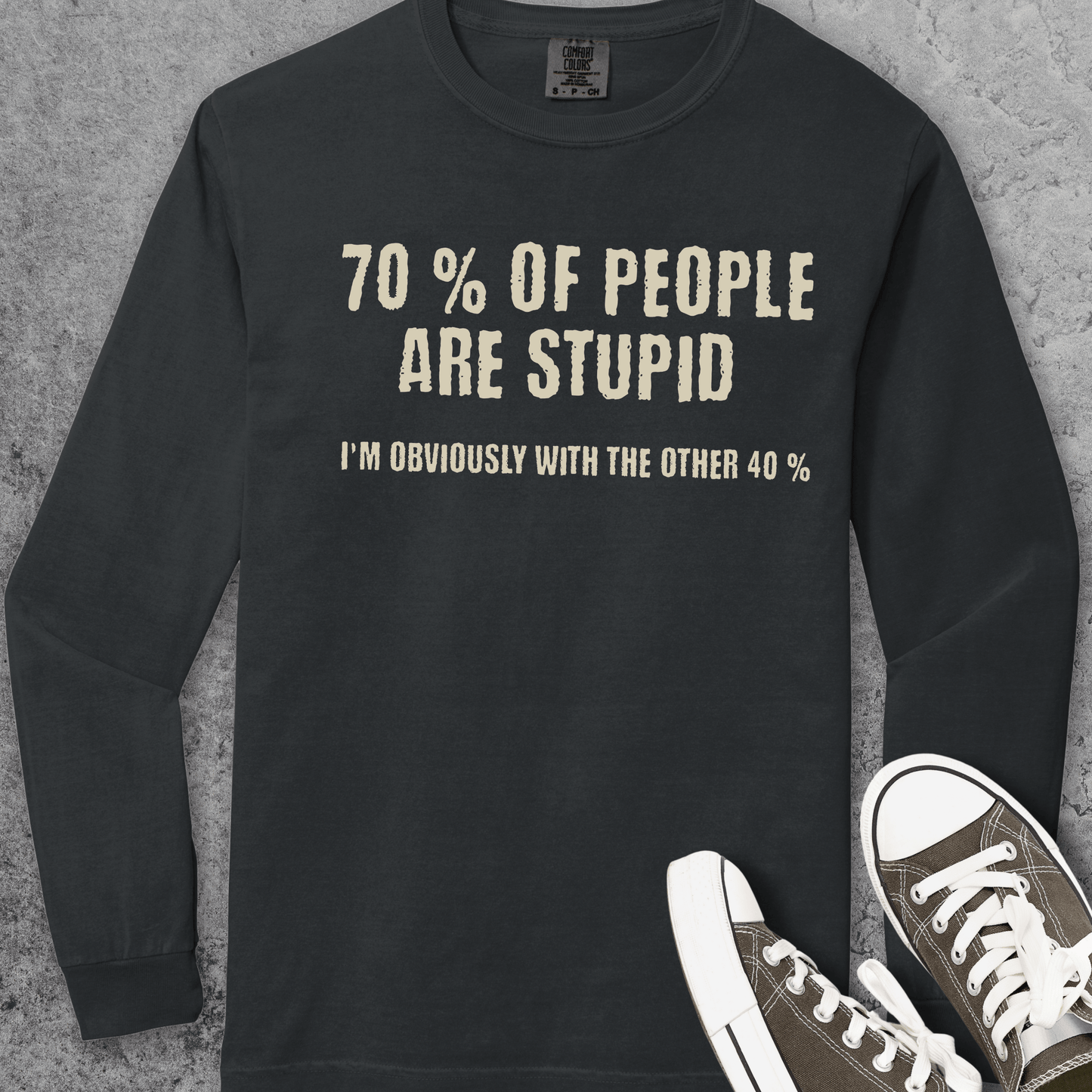 70% Of People Comfort Colors Long-Sleeve