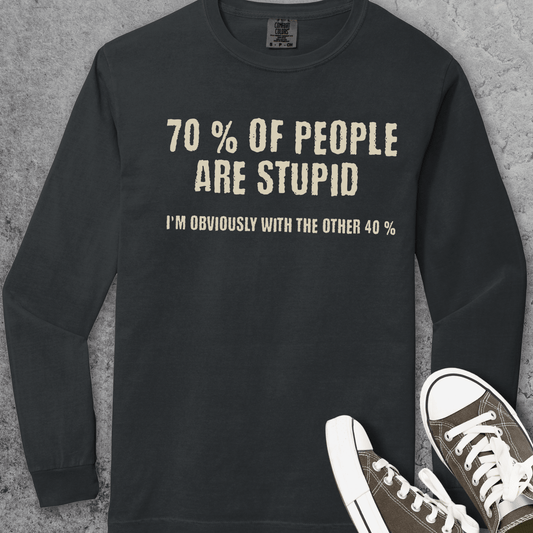 70% Of People Comfort Colors Long-Sleeve
