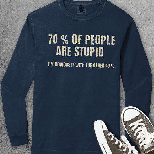 70% Of People Comfort Colors Long-Sleeve