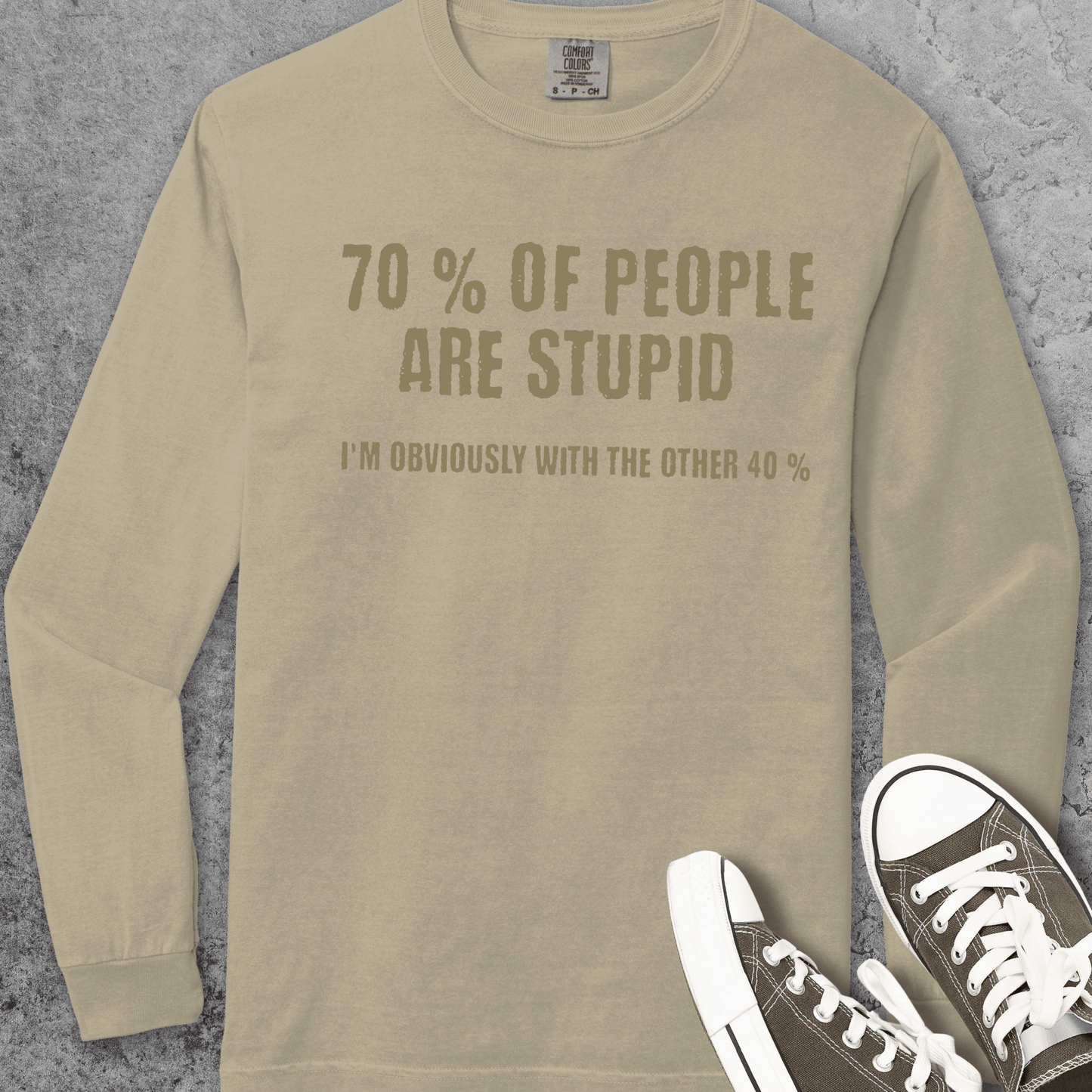 70% Of People Comfort Colors Long-Sleeve