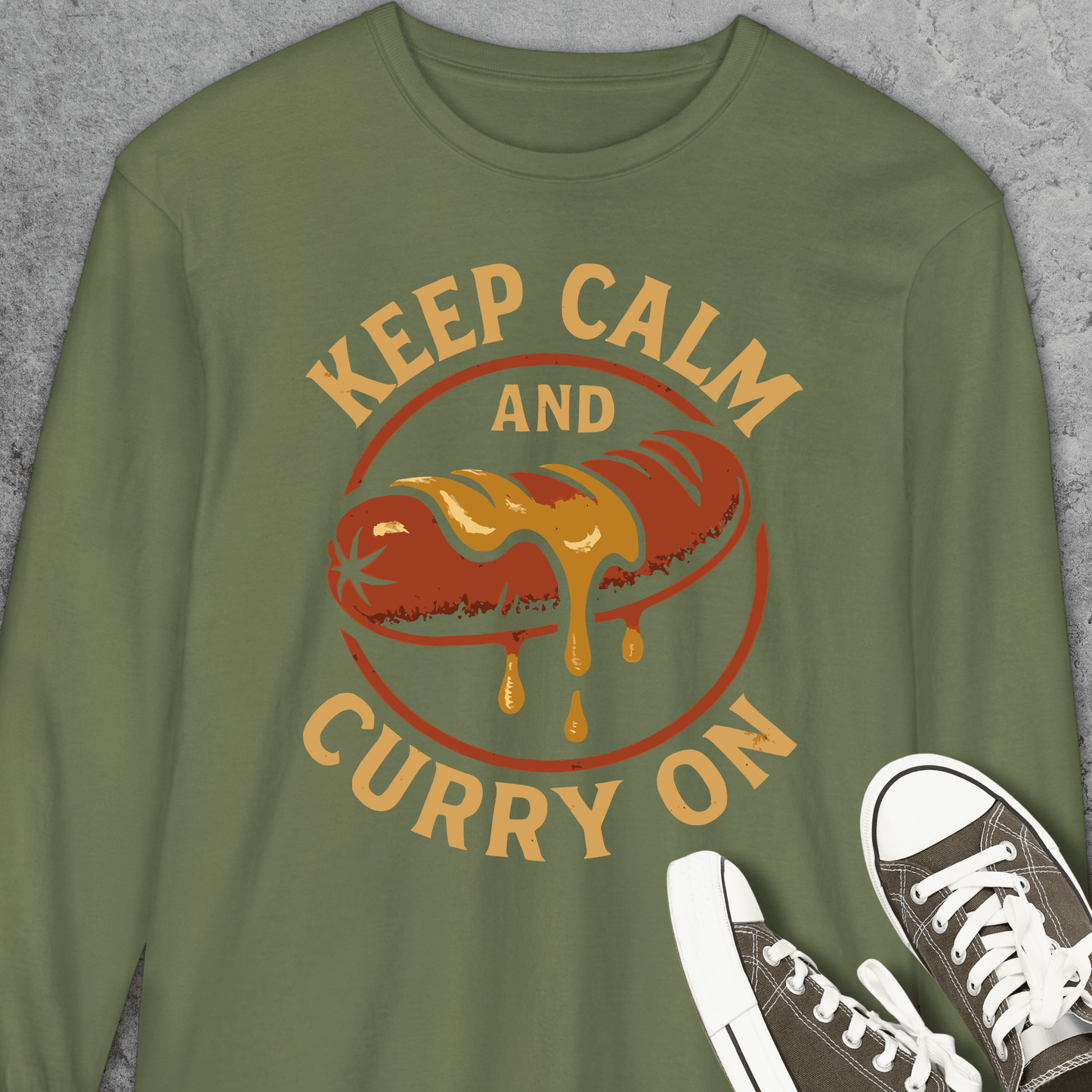 Keep Calm And Curry On Comfort Colors Long-Sleeve