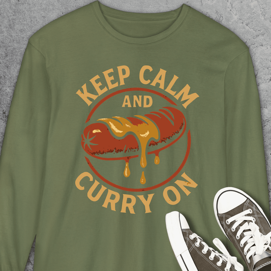 Keep Calm And Curry On Comfort Colors Long-Sleeve