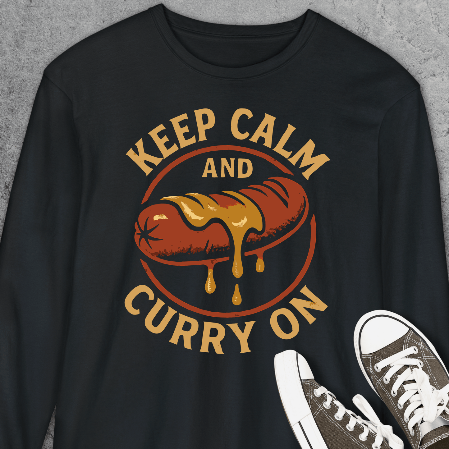 Keep Calm And Curry On Comfort Colors Long-Sleeve