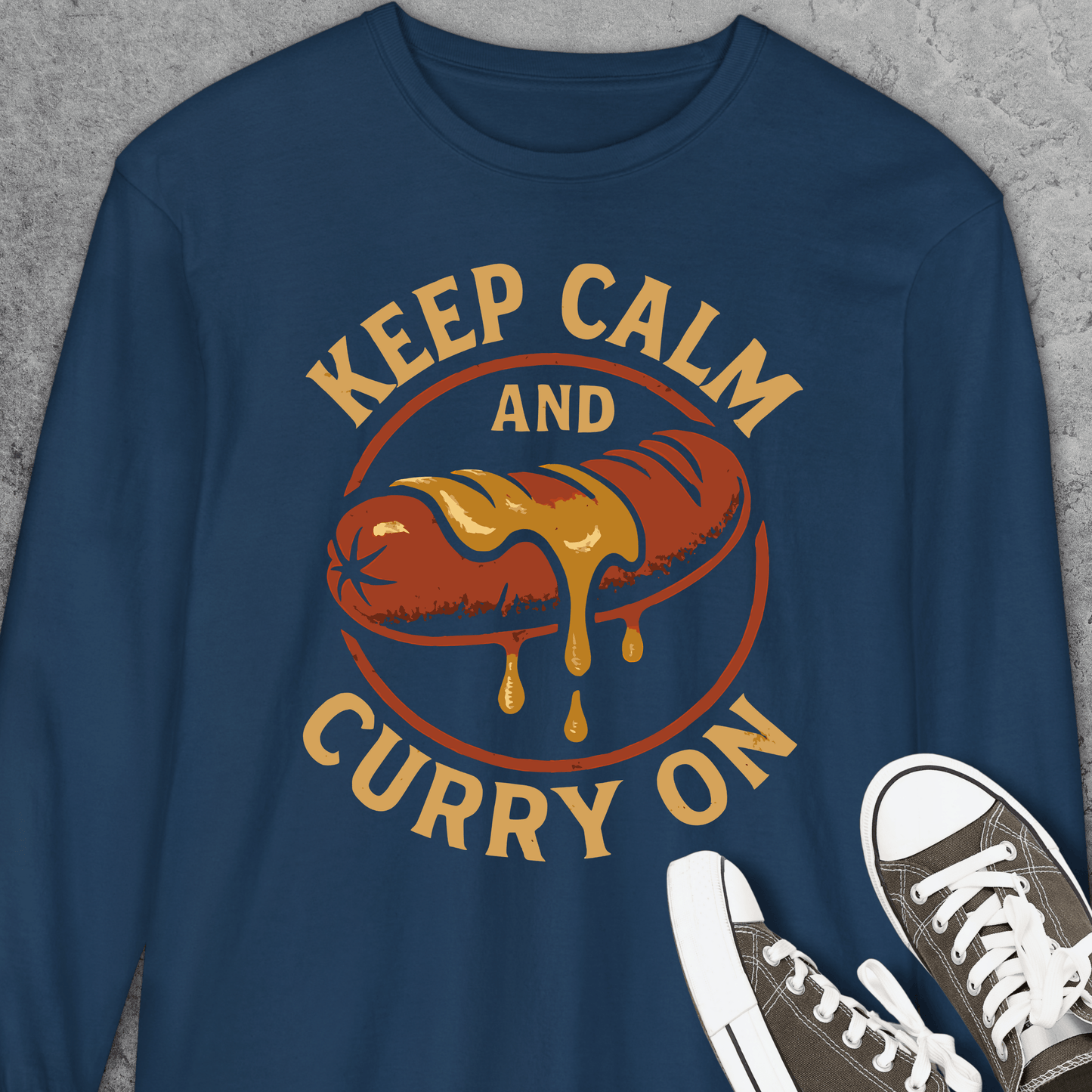 Keep Calm And Curry On Comfort Colors Long-Sleeve