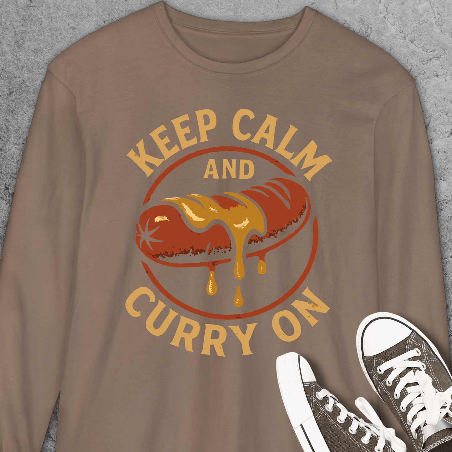 Keep Calm And Curry On Comfort Colors Long-Sleeve