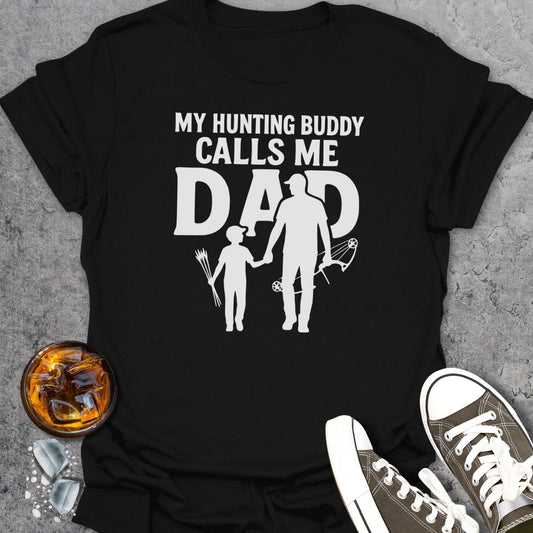 My Hunting Buddy Calls Me Dad Boy Bow T-Shirt