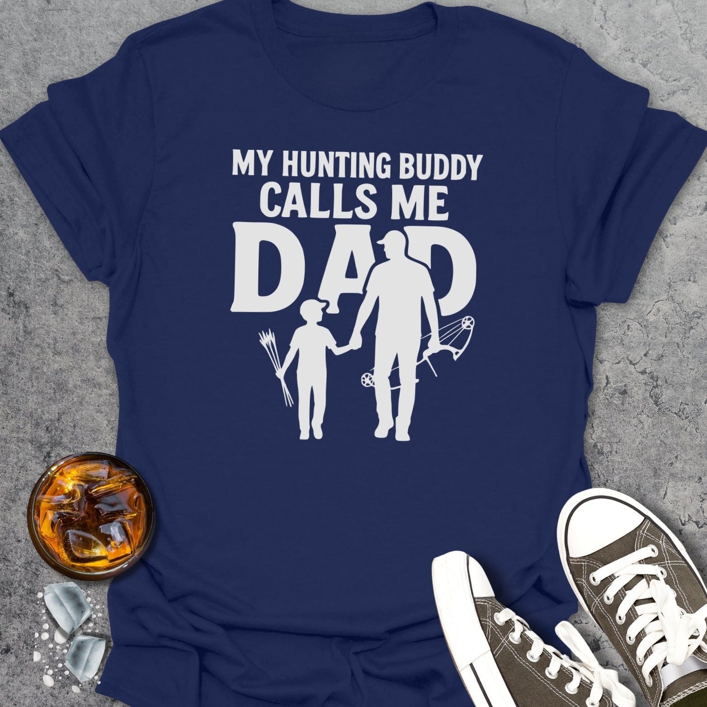 My Hunting Buddy Calls Me Dad Boy Bow T-Shirt