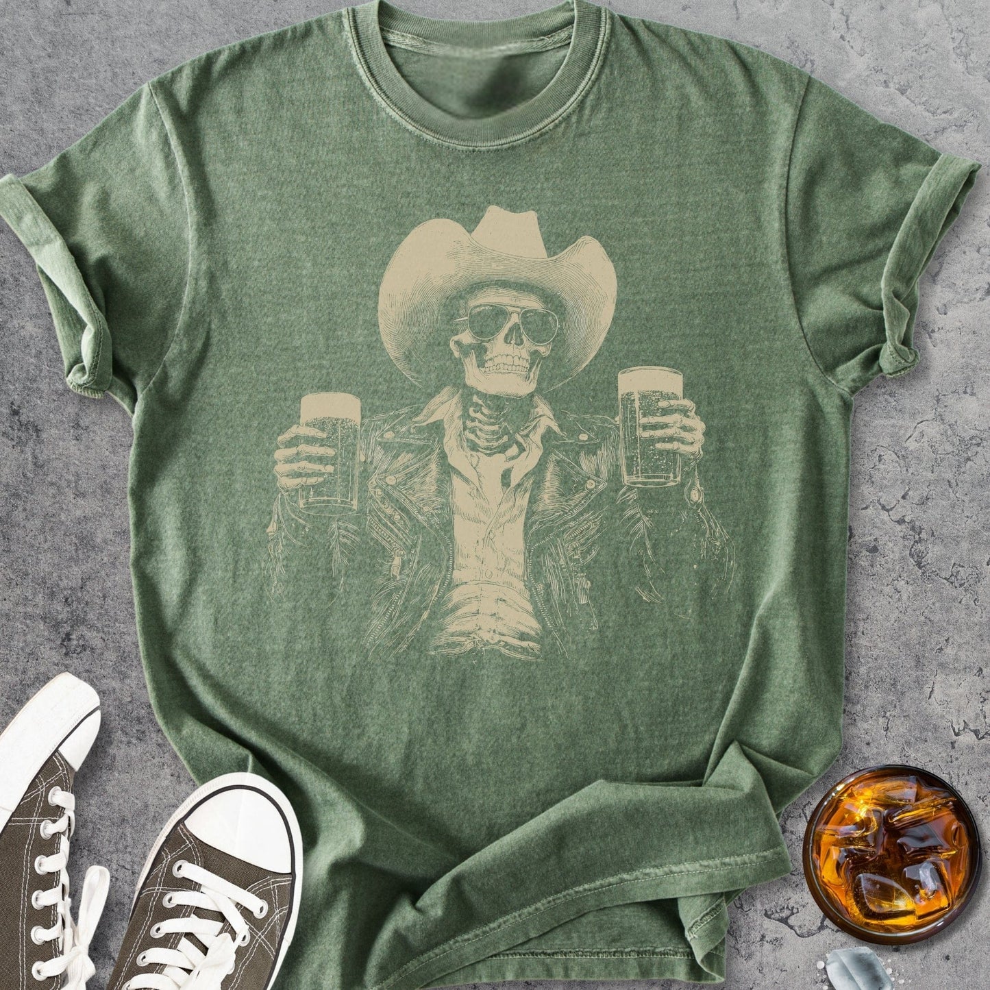 Skeleton Cowboy - Vintage Heavyweight Tee