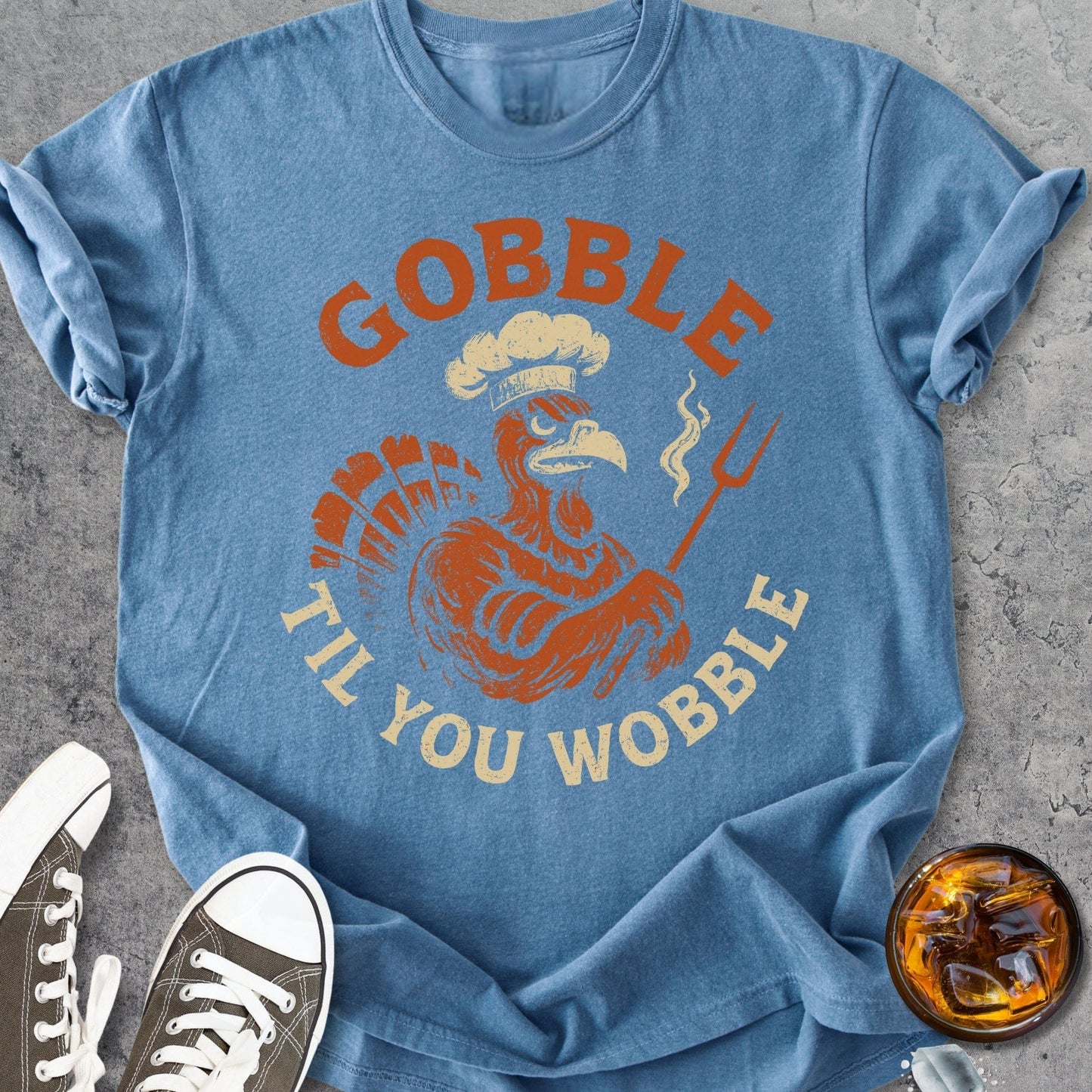 Gobble Til You Wobble - Vintage Heavyweight Tee